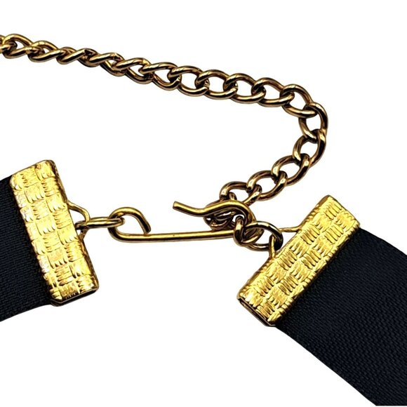 Vintage Cameo Choker Black Velvet Band Gold Tone Victorian Gothic Costume Jewelr - Picture 4 of 8